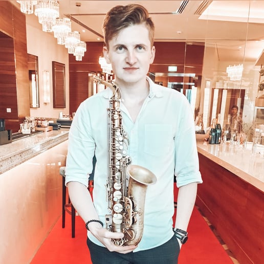 Gallery photo 7 of Fire saxophonist