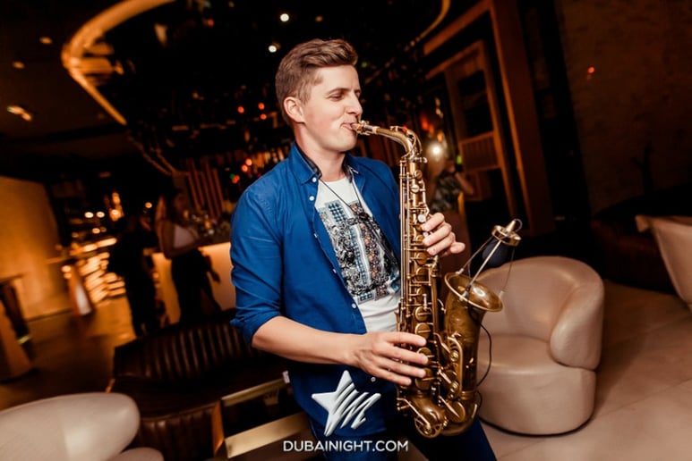 Gallery photo 5 of Fire saxophonist