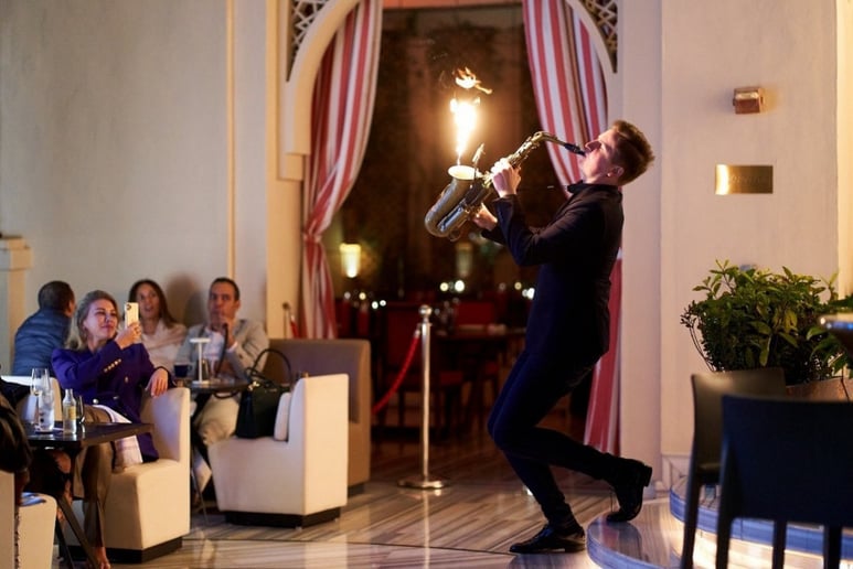 Gallery photo 8 of Fire saxophonist