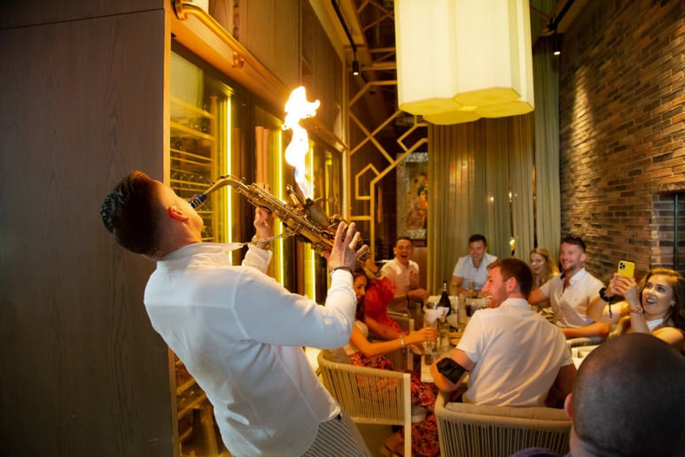 Gallery photo 9 of Fire saxophonist