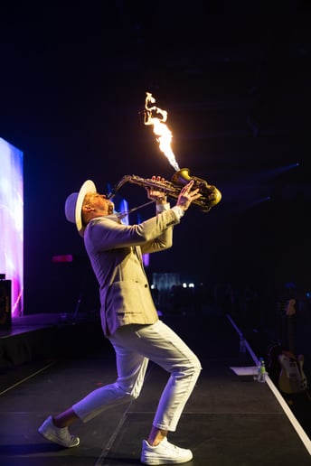 Gallery photo 4 of Fire saxophonist