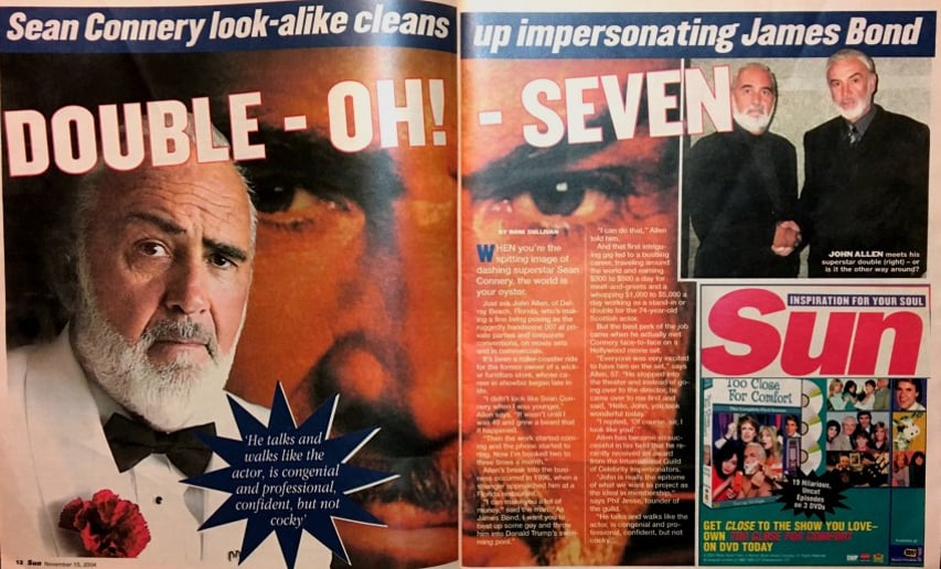 Gallery photo 6 of James Bond, Sean Connery Impersonator Lookalike