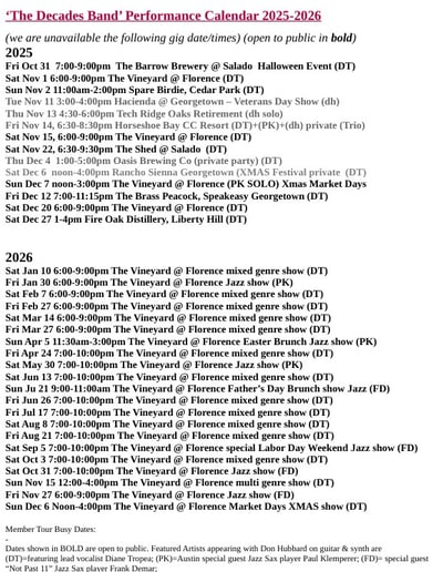 Gallery photo 4 of The Decades Band