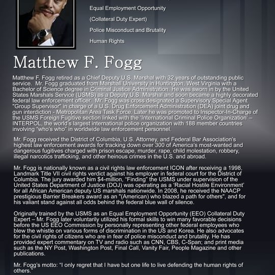 Mr. Matthew Fogg - Motivational Speaker in Washington, DC
