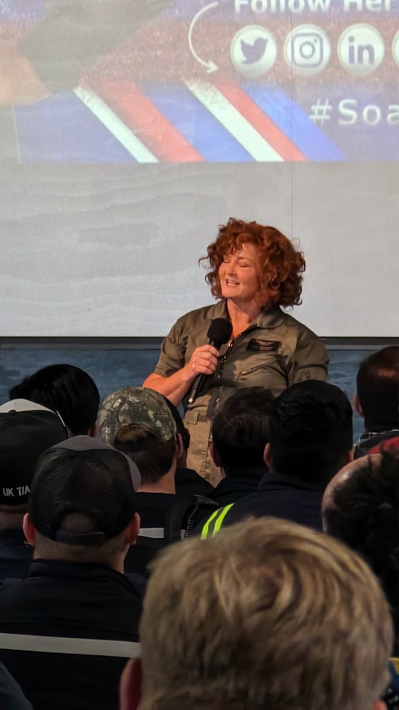 Photo 2 from Oct 26, 2023 event with Black Hawk Pilot Elizabeth McCormick