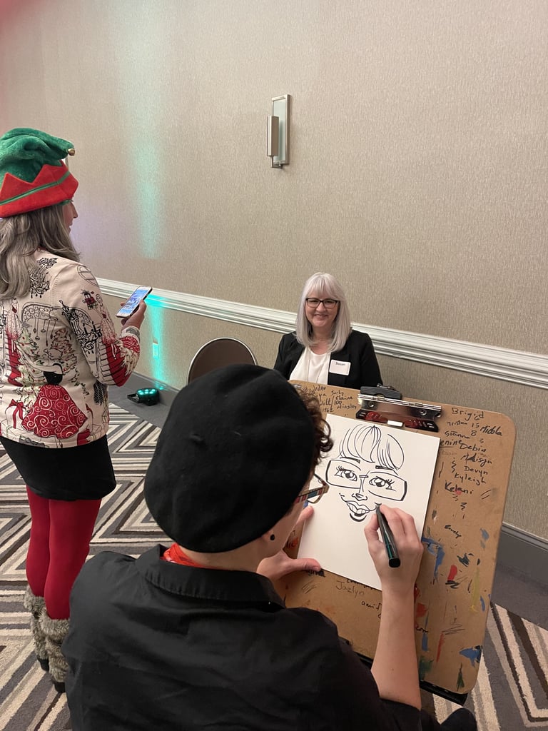 Photo 2 from Dec 15, 2022 event with Caricatures By Catherine