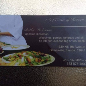 A Lil' Taste Of Heaven - Caterer / Waitstaff in Gainesville, Florida