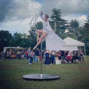 Aerial Pole and Silks Dancer