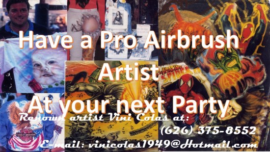 Gallery photo 1 of Air-O-Grafix Airbrushed T-shirts at parties