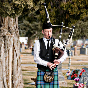 Bagpiper Nick Lewis