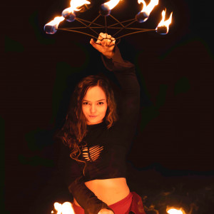 Belly Dancing fire artist