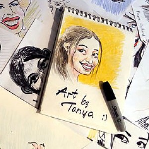 Caricatures and portraits by Tanya