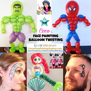 Coco's FACE PAINTING & BALLOON TWISTING - Balloon Twister / College Entertainment in Madison, Alabama