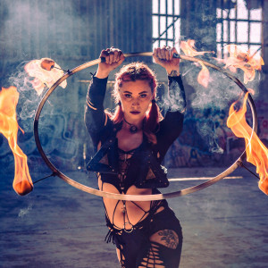 Cosmic Mickey- Hoop And Fire Dancer