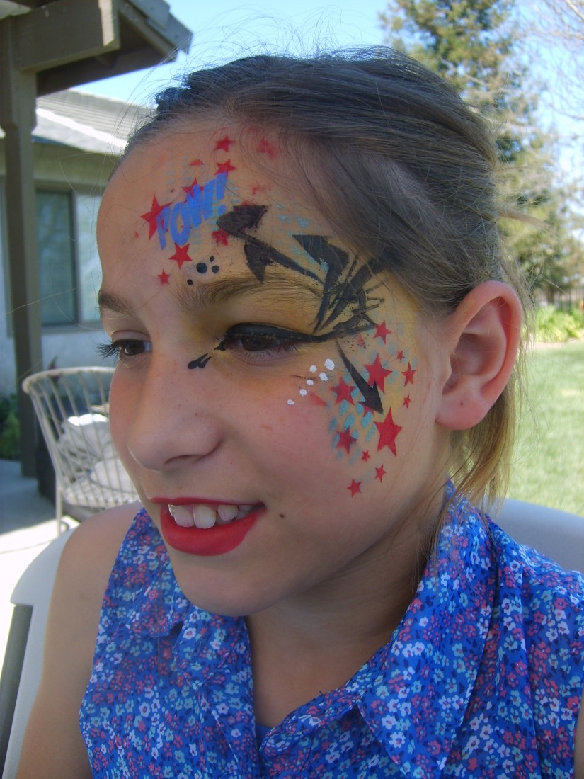 Hire Face Painting With Glitter Face Painter in Merced, California