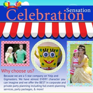 Celebration Sensation - Costumed Character / Cartoon Characters in Los Angeles, California