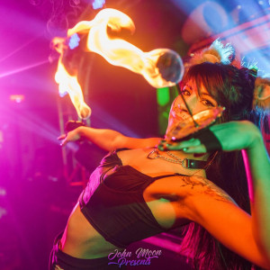 Fuchsia Flow - Fire Dancer in Reno, Nevada