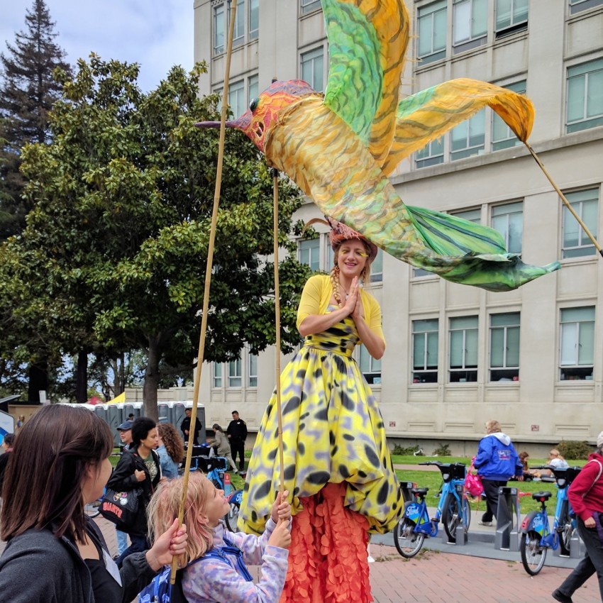 Hire Giant Puppets Save the World Educational Entertainment in Grass