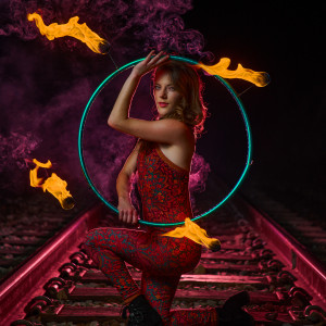 Katie Rose Performance Art - Fire Dancer in Orange, California