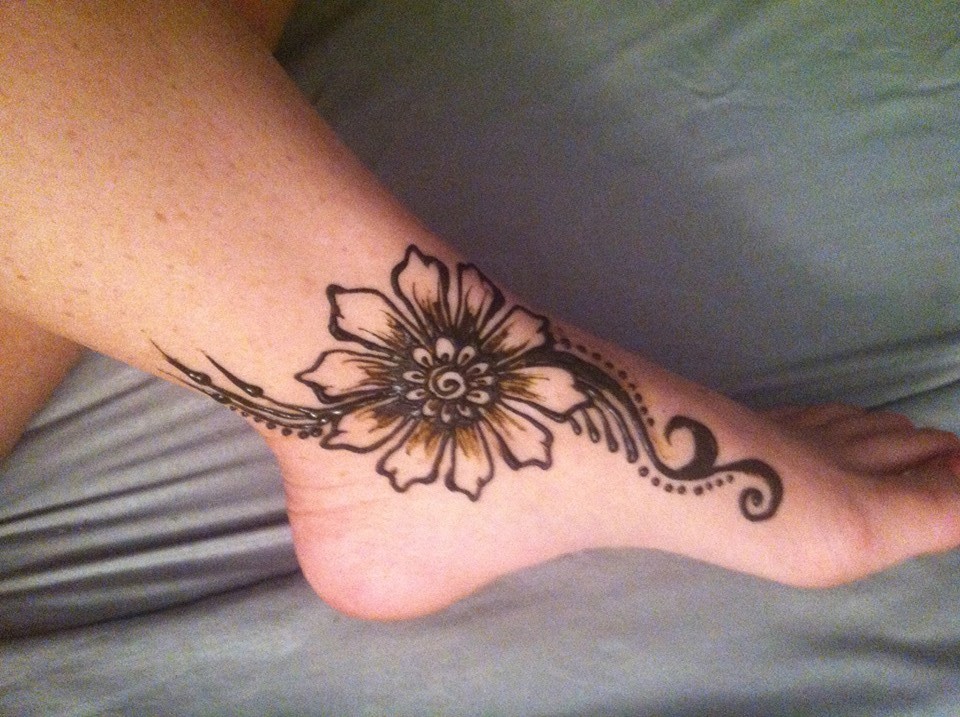 Henna Sunflower Ankle by flowerwills on DeviantArt