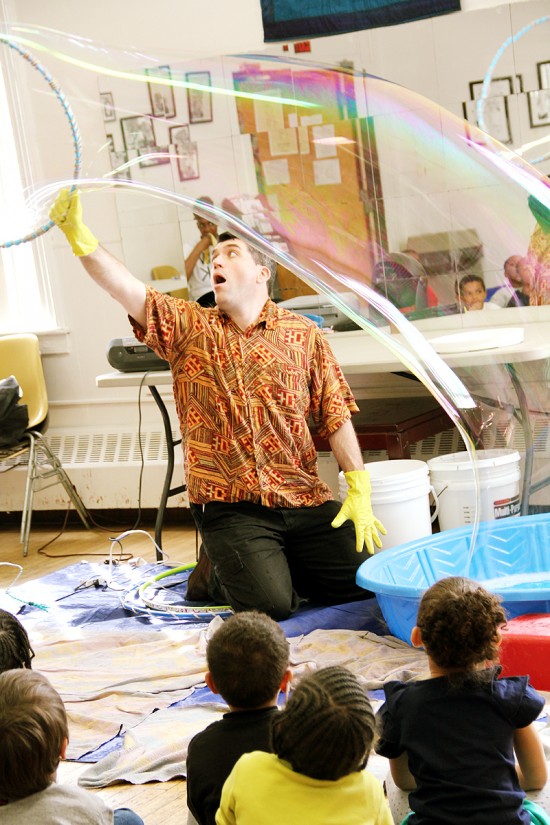 Hire Mike the Bubble Man Bubble Entertainment in Cambridge, Massachusetts