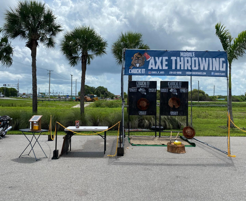 Hire Mobile Axe Throwing Fort Myers Beach Mobile Game Activities in