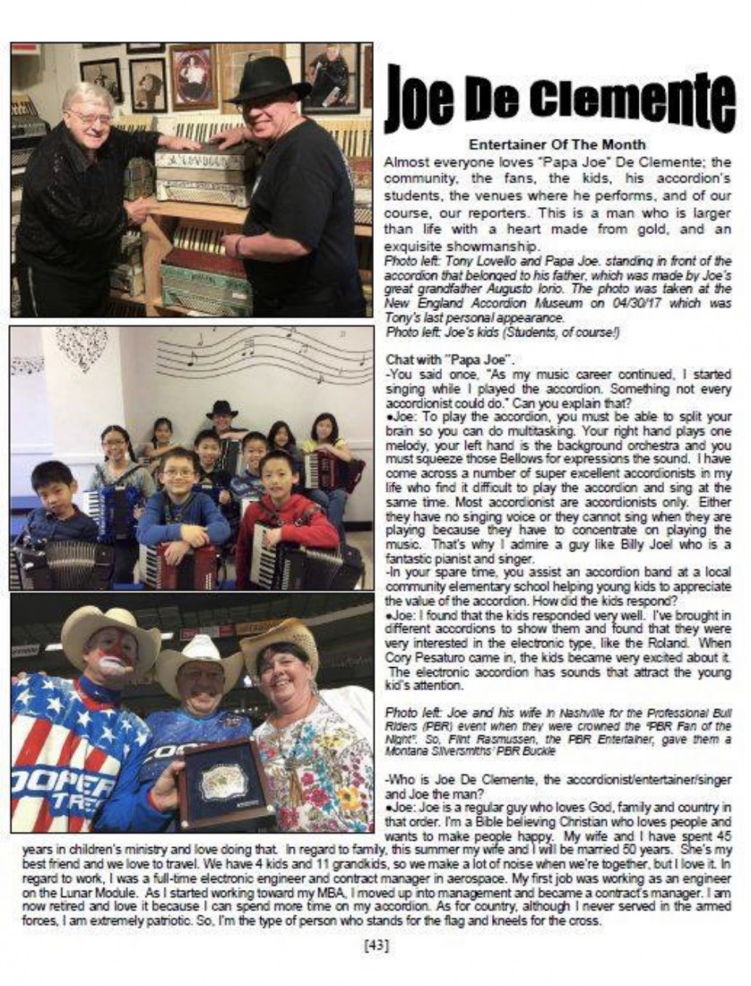 Hire Papa Joe Accordion Player in Bellerose, New York