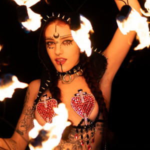Paris Brigham - Fire Dancer in Tarzana, California