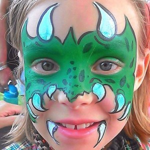 dragon face paint easy