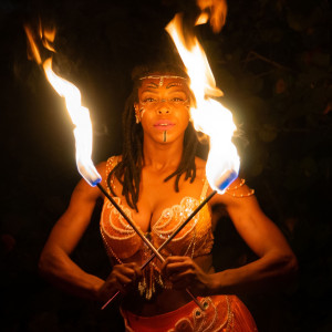 Performing Artist - Fire Dancer in Miami Beach, Florida