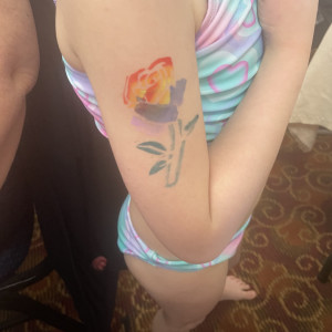 Rainbow Moon glitter tattoos - Temporary Tattoo Artist in Burlingame, California