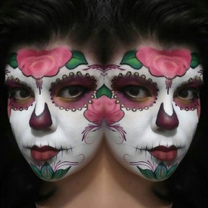 Rosy Face And Body Art