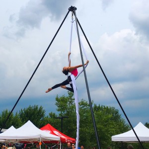 Silks aerialist and contortionist