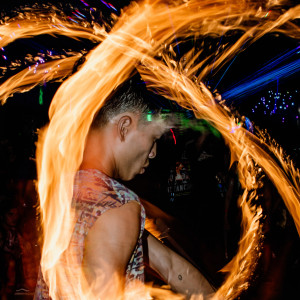Simulated Flow - Fire Performer in San Diego, California