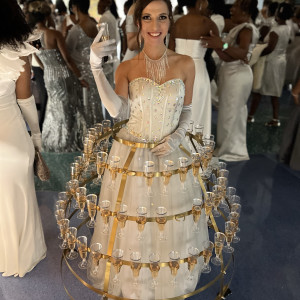 Strolling Champagne Dress - Party Decor / Strolling Table in West Palm Beach, Florida