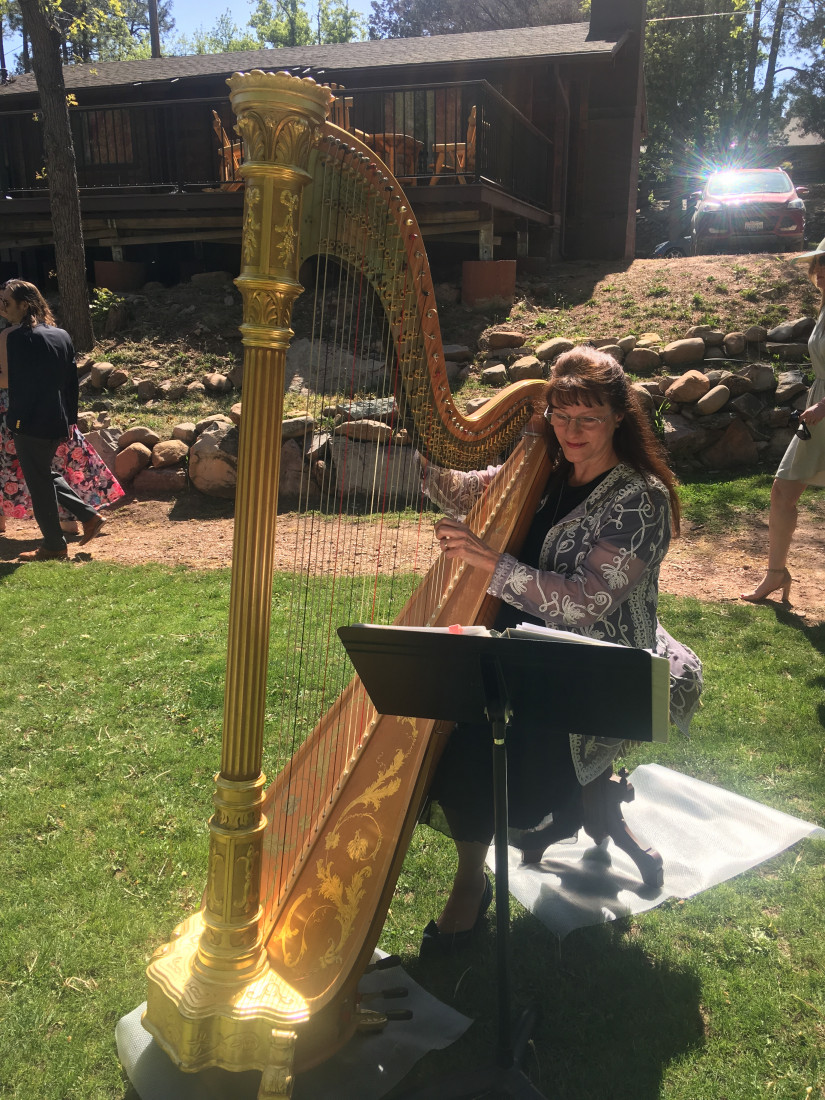 Hire The Gold Harp Laurie Galster Harpist in Phoenix, Arizona