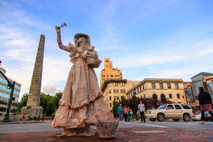 Hire The Granite Goddess Human Statue in Asheville, North Carolina