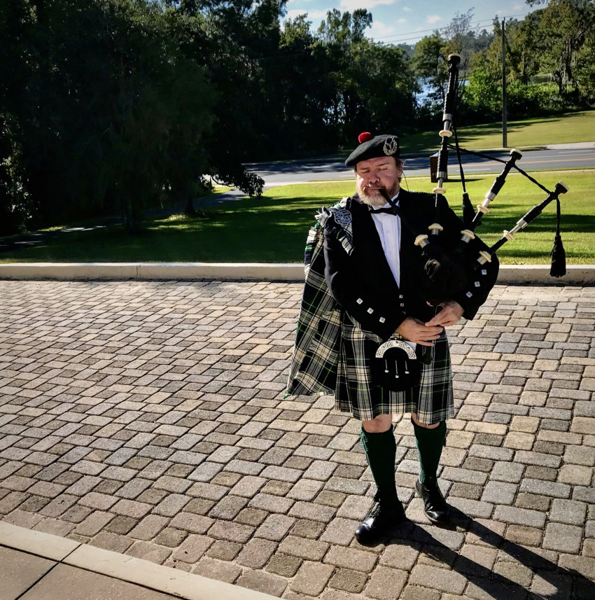 Hire Tim Akins Keyboard and Bagpipes Singing Pianist in Brunswick