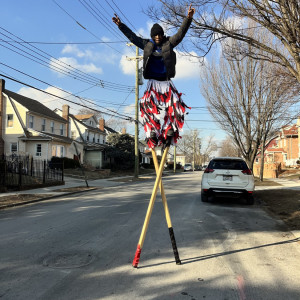 Trinidad Jumbie - Stilt Walker in Jamaica, New York
